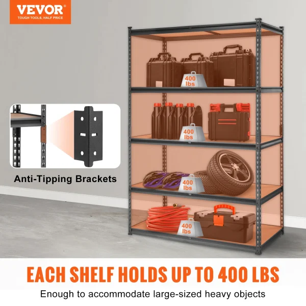 VEVOR 5 Layers Standing Storage Shelving Unit Heavy Duty Organizer Metal Rack for Kitchen Living Room Warehouse Flower Stand - Image 2