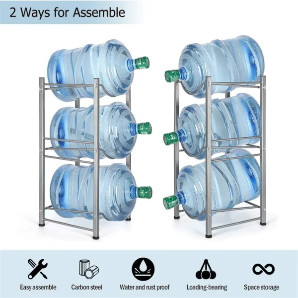 3-layer kettle rack, 5-gallon detachable water bottle rack, suitable for kitchen and office use - Image 5