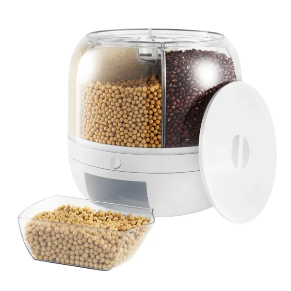 360° Rotating Rice Dispenser – Sealed Dry Cereal Grain Bucket - Image 5