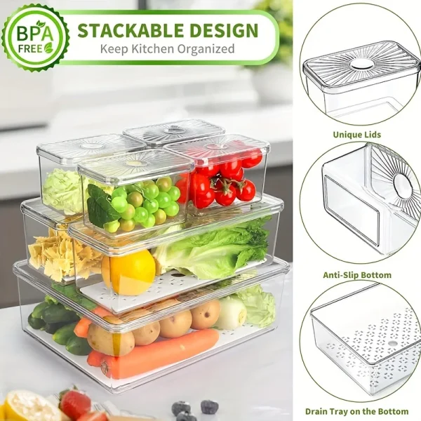 18-piece 18-Piece BPA-Free Airtight Food Storage Containers with Labels and Markers: - Image 5