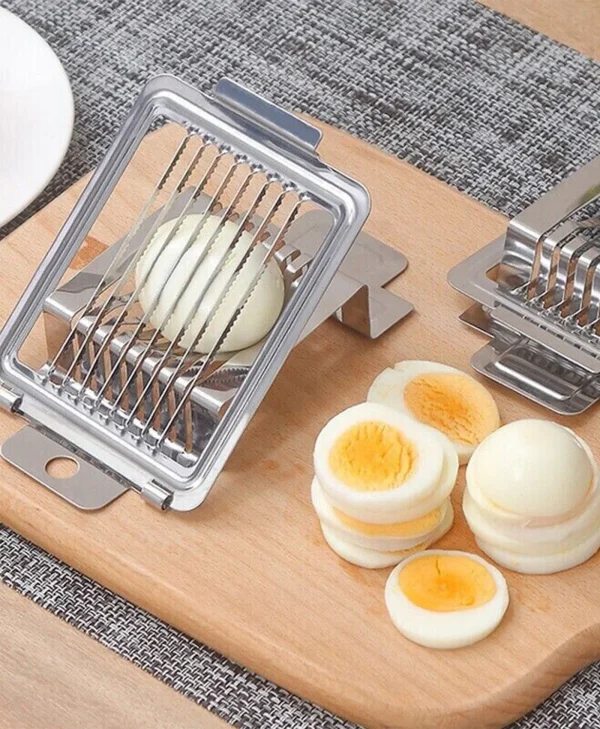 Stainless Steel Boiled Egg Slicer – Multifunction Wire Slicer for Fruits and Vegetables