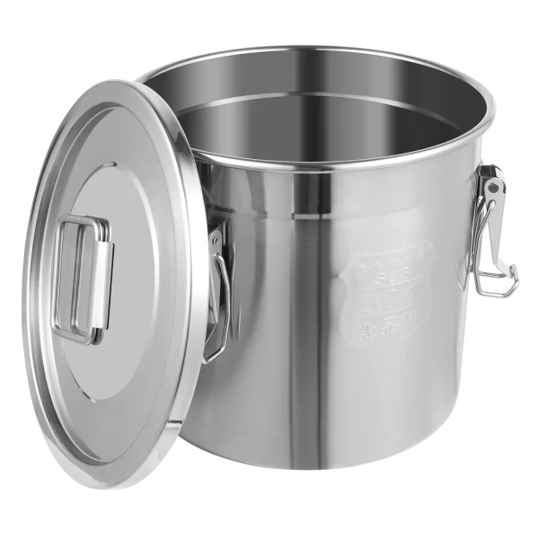 12L Stainless Steel Airtight Cereal Container Kitchen Grain Storage Canister