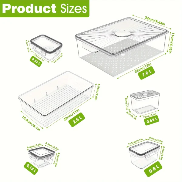 18-piece 18-Piece BPA-Free Airtight Food Storage Containers with Labels and Markers: - Image 4