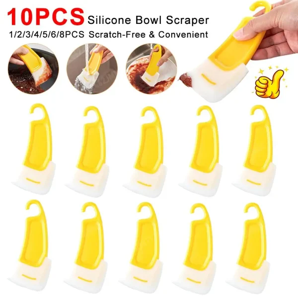 1-10pcs Silicone Spatula Kitchen Scraper Set – Versatile Kitchen Utensils