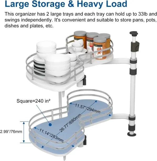 Right Swing Pull Out Organizer – Blind Corner Kitchen Cabinet Solution - Image 4