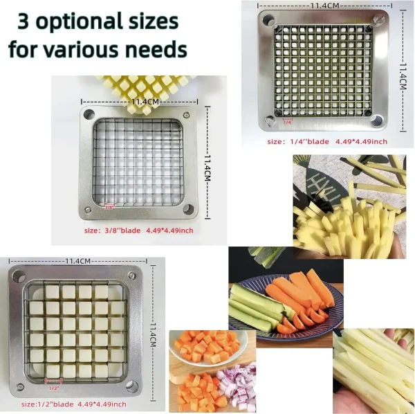 Fruit & Vegetable Cutter – Stainless Steel Chopper and Dicer - Image 3