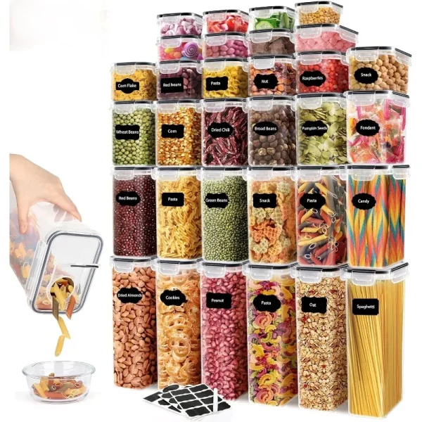 68 PCS Airtight Food Storage Containers with Lids – BPA-Free Storage Set