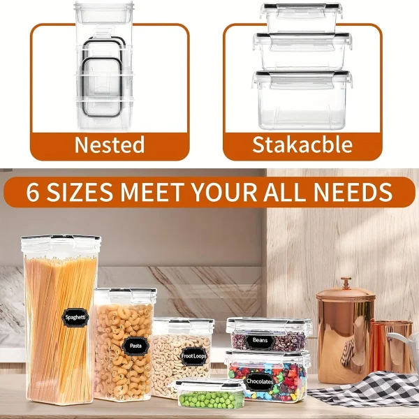 72-Pack Airtight Food Storage Containers – BPA-Free for Kitchen Pantry Organization - Image 4